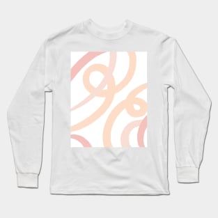 Abstract Lines_peach, blush, coral palette 2 Long Sleeve T-Shirt